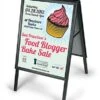 22 X 28 Sidewalk Sign For Posters, Snap Open, Double Sided - Black -LuxeDisplay Shop afs2228blk.rw preview