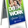 24 X 36 Sidewalk Sign For Posters, Snap Open, Double Sided - Silver -LuxeDisplay Shop afs2436.rw preview