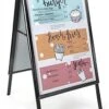 24 X 36 Sidewalk Sign For Posters, Snap Open, Double Sided - Black