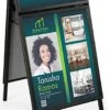 22 X 28 Sidewalk Sign For Posters, Snap Open, Double Sided, With Headers - Black -LuxeDisplay Shop afs28hdrbk.rw preview
