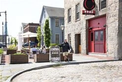 24” X 36” Sidewalk Sign With Base Wheels, Magnetic Lens, Double Sided - White