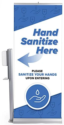 Touchless Hand Sanitizer Dispenser For Banner Stands, Floor Standing - Silver 5 Touchless Hand Sanitizer Dispenser For Banner Stands, Floor Standing - Silver - Image 3