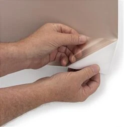 21" X 22" Antibacterial Film With Adhesive Backing, Scratch-Resistant - Light Brown -LuxeDisplay Shop amcfp2122.ra2 preview 2