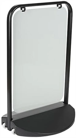 24 X 36 Write-On Outdoor Swinger Sign, 2 Panels, Water-fill Base - Black -LuxeDisplay Shop apn2436bw.ra4 preview