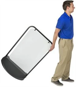 24 X 36 Write-On Outdoor Swinger Sign, 2 Panels, Water-fill Base - Black -LuxeDisplay Shop apn2436bw.ra7 preview