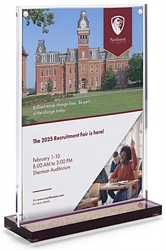 5 X 7 Tabletop Acrylic Sign Holder, Magnetic Closure, Double-Sided – Clear 6 5 X 7 Tabletop Acrylic Sign Holder, Magnetic Closure, Double-Sided – Clear - Image 4