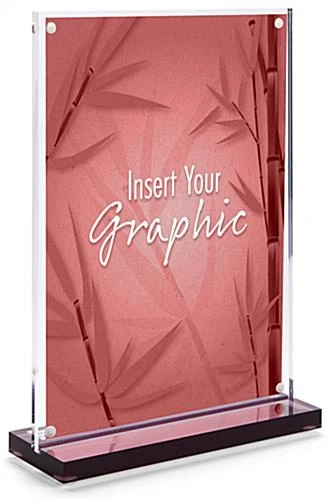 5 X 7 Tabletop Acrylic Sign Holder, Magnetic Closure, Double-Sided – Clear 3 5 X 7 Tabletop Acrylic Sign Holder, Magnetic Closure, Double-Sided – Clear