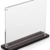 7 X 5 Tabletop Acrylic Sign Holder, Magnetic Closure, Smoke Base – Clear