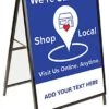 30 X 40 Sidewalk Sign, Double Sided, "Shop Local" Posters, Customizable Text - Black 1 30 X 40 Sidewalk Sign, Double Sided, "Shop Local" Posters, Customizable Text - Black -LuxeDisplay Shop asign3040ktsd1.rw preview