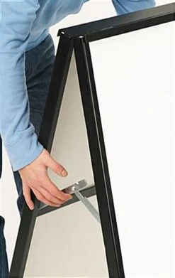 Sidewalk Sign For 22 X 28 Poster Boards, Double-sided, Easy Slide-in Channels - Black -LuxeDisplay Shop asignc2228.ra4 preview