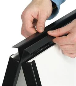 Sidewalk Sign For 30 X 40 Poster Boards, Double-sided, Easy Slide-in Channels - Black -LuxeDisplay Shop asignc3040.ra2 preview