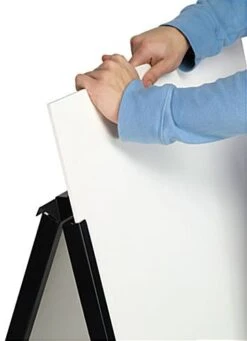 Sidewalk Sign For 30 X 40 Poster Boards, Double-sided, Easy Slide-in Channels - Black -LuxeDisplay Shop asignc3040.ra3 preview 1