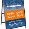 Sidewalk Sign For 30 X 40 Poster Boards, Double-sided, Easy Slide-in Channels - Black -LuxeDisplay Shop asignc3040.rw preview