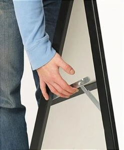 Sidewalk Sign For Poster Boards, Double-sided, Easy Slide-in Channels - Black -LuxeDisplay Shop asignchnl.ra2 preview