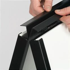 Sidewalk Sign For Poster Boards, Double-sided, Easy Slide-in Channels - Black -LuxeDisplay Shop asignchnl.ra3 preview