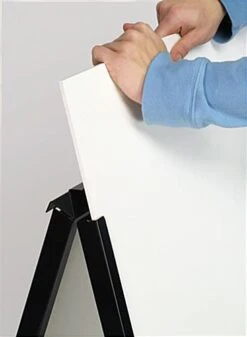 Sidewalk Sign For Poster Boards, Double-sided, Easy Slide-in Channels - Black -LuxeDisplay Shop asignchnl.ra4 preview
