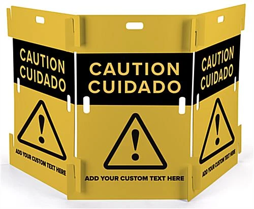 93" X 42" Interlocking Crowd Control Barrier W/ Pre-Printed Caution Graphics - Yellow 3 93" X 42" Interlocking Crowd Control Barrier W/ Pre-Printed Caution Graphics - Yellow - Image 2