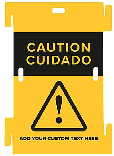 93" X 42" Interlocking Crowd Control Barrier W/ Pre-Printed Caution Graphics - Yellow 4 93" X 42" Interlocking Crowd Control Barrier W/ Pre-Printed Caution Graphics - Yellow - Image 3