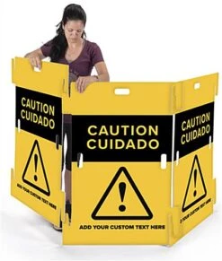 93" X 42" Interlocking Crowd Control Barrier W/ Pre-Printed Caution Graphics - Yellow 11 93" X 42" Interlocking Crowd Control Barrier W/ Pre-Printed Caution Graphics - Yellow -LuxeDisplay Shop bbxb3142pp.ra3 preview
