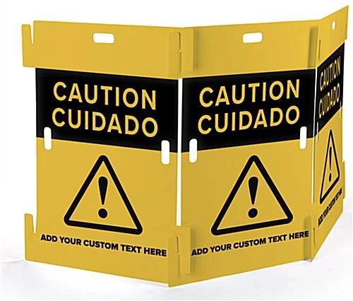 93" X 42" Interlocking Crowd Control Barrier W/ Pre-Printed Caution Graphics - Yellow 2 93" X 42" Interlocking Crowd Control Barrier W/ Pre-Printed Caution Graphics - Yellow