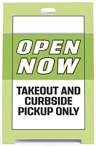 24 X 36 Plastic Sidewalk Sign With Custom Graphics, Double-Sided, Waterproof - White 4 24 X 36 Plastic Sidewalk Sign With Custom Graphics, Double-Sided, Waterproof - White - Image 2