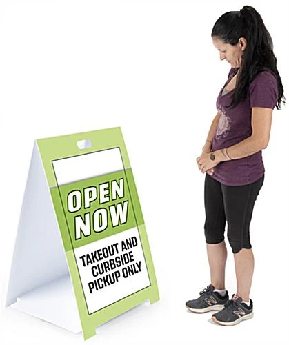 24 X 36 Plastic Sidewalk Sign With Custom Graphics, Double-Sided, Waterproof - White 10 24 X 36 Plastic Sidewalk Sign With Custom Graphics, Double-Sided, Waterproof - White - Image 8