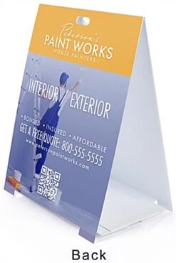 30 X 40 Plastic Sidewalk Sign With Custom Graphics, Double-Sided, Waterproof - White -LuxeDisplay Shop bbxs3040cp.ra2 preview