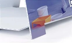 30 X 40 Plastic Sidewalk Sign With Custom Graphics, Double-Sided, Waterproof - White -LuxeDisplay Shop bbxs3040cp.ra3 preview