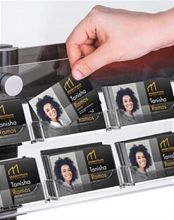 22 X 28 Poster Floor Stand, 10 Business Card Pockets, Double Sided - Black -LuxeDisplay Shop bc10sclpsb.ra4 preview