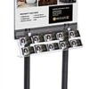 22 X 28 Poster Floor Stand, 10 Business Card Pockets, Double Sided - Black -LuxeDisplay Shop bc10sclpsb.rw preview
