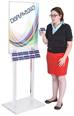 Workshop Series 22” X 28” Poster Stand With 10-Pocket Business Card Holder - Clear -LuxeDisplay Shop bc10sclpsc.ra2 preview