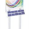 Workshop Series 22” X 28” Poster Stand With 10-Pocket Business Card Holder - Clear