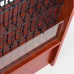 9-Tiered Wood Literature Floor Stand, 4"/8.5w", 22/45 Pockets - Mahogany -LuxeDisplay Shop bdi45rm.ra4 preview