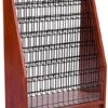 9-Tiered Wood Literature Floor Stand, 4"/8.5w", 22/45 Pockets - Mahogany -LuxeDisplay Shop bdi45rm.rw preview