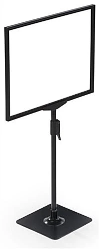 11” X 14” Tabletop Sign Holder, Height Adjustable, Top Insert Frame W/ Lens - Black 5 11” X 14” Tabletop Sign Holder, Height Adjustable, Top Insert Frame W/ Lens - Black - Image 3