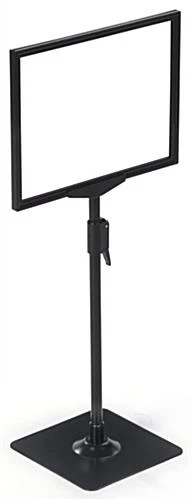 11 X 8.5 Tabletop Sign Holder, Height Adjustable, Top Insert Frame W/ Lens - Black 5 11 X 8.5 Tabletop Sign Holder, Height Adjustable, Top Insert Frame W/ Lens - Black - Image 3
