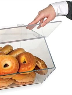 Workshop Series 12"w Acrylic Display Bin W/ Lift-Open Door -LuxeDisplay Shop bgl12st.ra3 preview