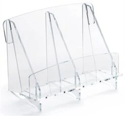 Workshop Series 2-Pocket Brochure Holder, 4"w, Tabletop, Ships Flat - Clear