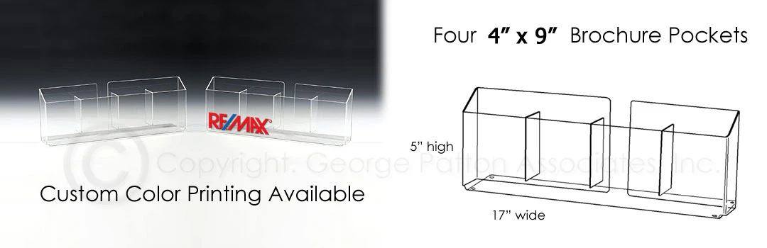 Workshop Series 4-Pocket Brochure Holder, 4"w, Tabletop - Clear 3 Workshop Series 4-Pocket Brochure Holder, 4"w, Tabletop - Clear