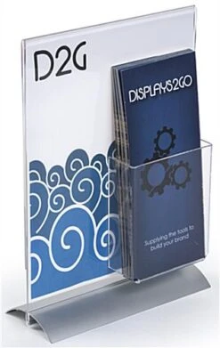 Workshop Series 8.5 X 11 Sign Frames, Brochure Pocket, Snap Base - Clear