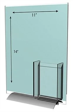 Workshop Series 11 X 14 Sign Holder, Brochure Pocket, Snap Base - Clear -LuxeDisplay Shop bhvs1114sb.ra2 preview