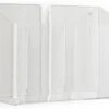 3-Pocket Acrylic Brochure Wall Rack, 4"w - Clear -LuxeDisplay Shop bhwm3.ra1 preview