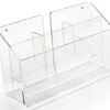 6-Pocket Brochure Holder, 4"w, Wall Or Tabletop - Clear -LuxeDisplay Shop bhwmc6.ra1 preview