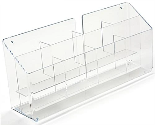 8-Pocket Acrylic Brochure Rack, 4"w, Wall Or Tabletop, - Clear 4 8-Pocket Acrylic Brochure Rack, 4"w, Wall Or Tabletop, - Clear - Image 2