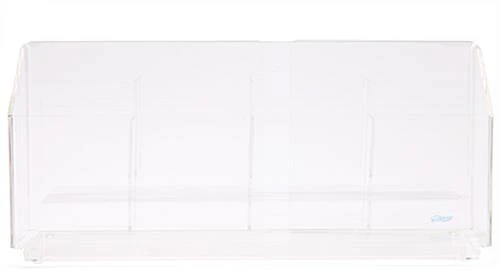 8-Pocket Acrylic Brochure Rack, 4"w, Wall Or Tabletop, - Clear 5 8-Pocket Acrylic Brochure Rack, 4"w, Wall Or Tabletop, - Clear - Image 3