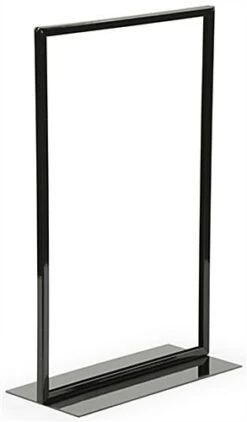 11 X 17 Sign Holder For Counter, Double Sided, Weighted Base - Black