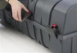 2 Portable Equipment Cases, Convert To Counter W/ Interior Shelves - Grey; Black -LuxeDisplay Shop bmrcntb1.ra8 preview