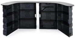 2 Portable Equipment Cases, Convert To Counter W/ Interior Shelves - Grey; Black -LuxeDisplay Shop bmrcntb2.ra2 preview