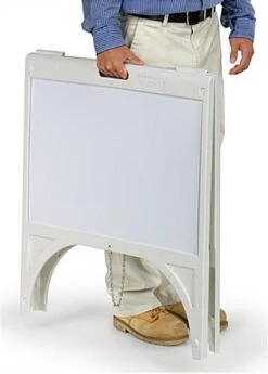 Sidewalk Sign With (2) 24 X 18 Poster Boards, Double-sided - White -LuxeDisplay Shop bsw2418.ra2 preview