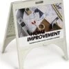 Sidewalk Sign With (2) 24 X 18 Poster Boards, Double-sided - White -LuxeDisplay Shop bsw2418.rw preview